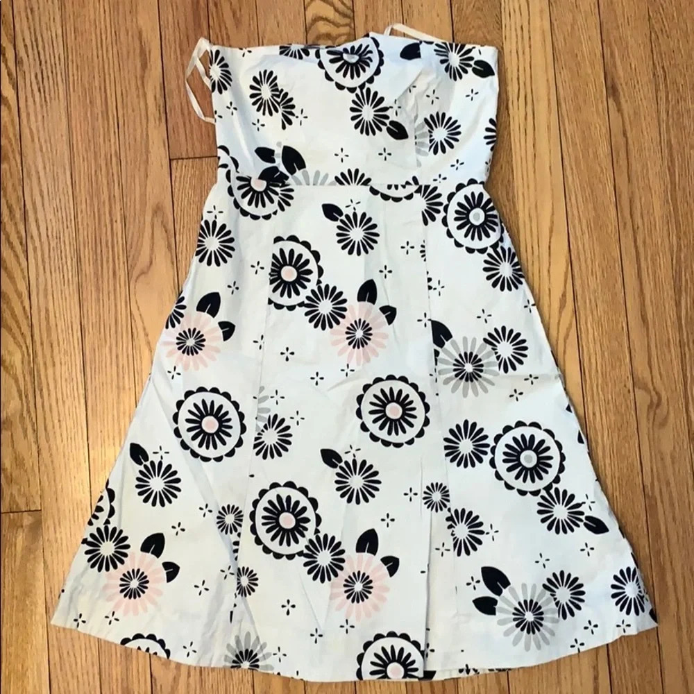 Women’s Strapless Gap white print dress size 2